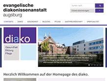 Tablet Screenshot of diako-augsburg.de